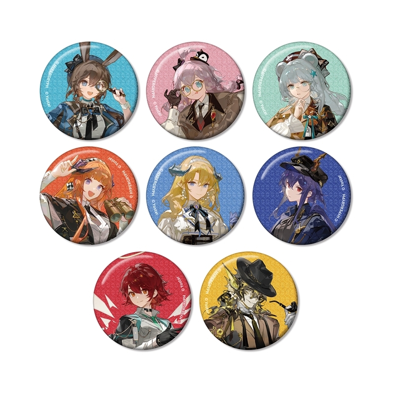 【グッズ-バッチ】アークナイツ 探偵ver. トレーディンググリッター缶バッジ