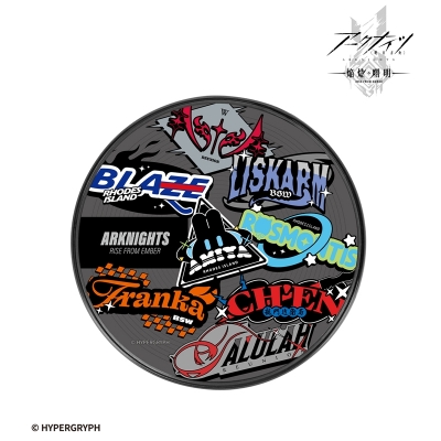 【グッズ-電化製品】アークナイツ【焔燼曙明/RISE FROM EMBER】 ステッカー風モチーフ サークル型Qi対応ワイヤレス充電器