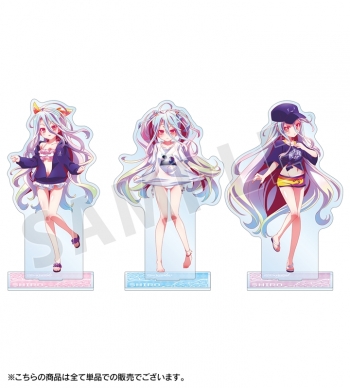 グッズ-スタンドポップ】ノーゲーム・ノーライフ arti-mate BIGアクリルスタンド 白 ver.A 描き下ろし  ビーチデートver.【アニメイト限定】 | アニメイト ノーゲーム・ノーライフ　ラッキー缶バッジBOX　アクリルスタンド　ゴールド