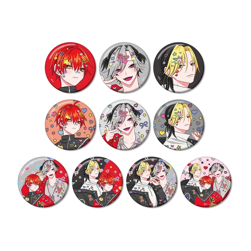 【グッズ-バッチ】秘密のいばら ちふゆ先生 描き下ろし デコラファッションver. トレーディング缶バッジ【アニメイト特典付】