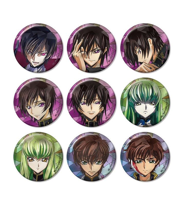 【グッズ-バッチ】コードギアス 反逆のルルーシュ トレーディング Aure Glass 缶バッジ【アニメイト先行販売】【アニメイト特典付】