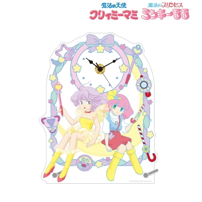 【グッズ-時計】クリィミーマミ×ミンキーモモコラボ クリィミーマミ&ミンキーモモ ar-Unity アクリルスタンド時計