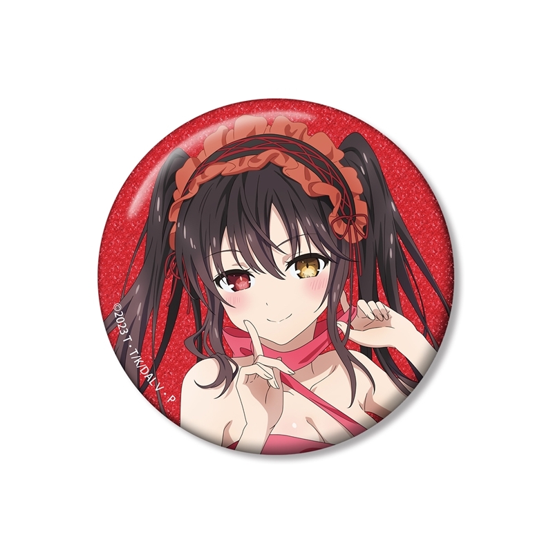 【グッズ-バッチ】アニメ「デート・ア・ライブV」 時崎狂三 バースデーイラスト 75mmグリッター缶バッジ