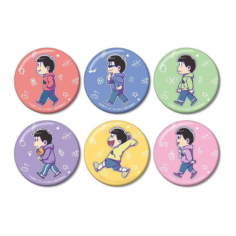 【グッズ-バッチ】おそ松さん ちびとこ 缶バッジ6個セット