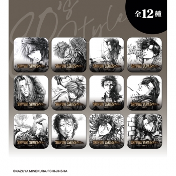 峰倉かずや 最遊記 タワレコ 三蔵 鉛筆画 スクエア缶バッジ グッズ 