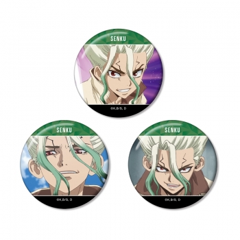 グッズ-バッチ】TVアニメ「Dr.STONE」 石神千空 場面写缶バッジ3個 