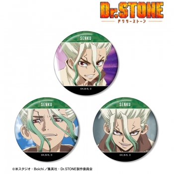 グッズ-バッチ】TVアニメ「Dr.STONE」 石神千空 場面写缶バッジ3個 