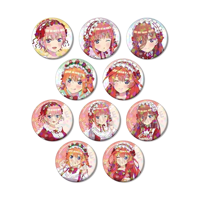 【グッズ-バッチ】五等分の花嫁＊ 描き下ろし ショートケーキイメージコーデver. トレーディングホログラム缶バッジ【アニメイト限定】【アニメイト特典付】