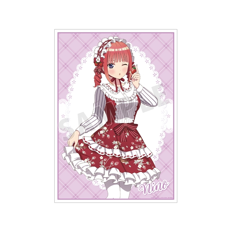 【グッズ-ポスター】五等分の花嫁＊ 描き下ろし 中野二乃 ショートケーキイメージコーデver. A3マット加工ポスター【アニメイト先行販売】