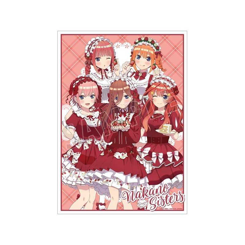 【グッズ-ポスター】五等分の花嫁＊ 描き下ろし 集合 ショートケーキイメージコーデver. A3マット加工ポスター【アニメイト先行販売】