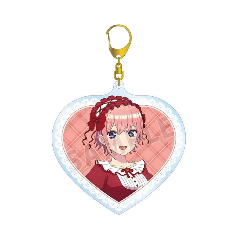 【グッズ-キーホルダー】五等分の花嫁＊ 描き下ろし 中野一花 ショートケーキイメージコーデver. BIGアクリルキーホルダー【アニメイト先行販売】