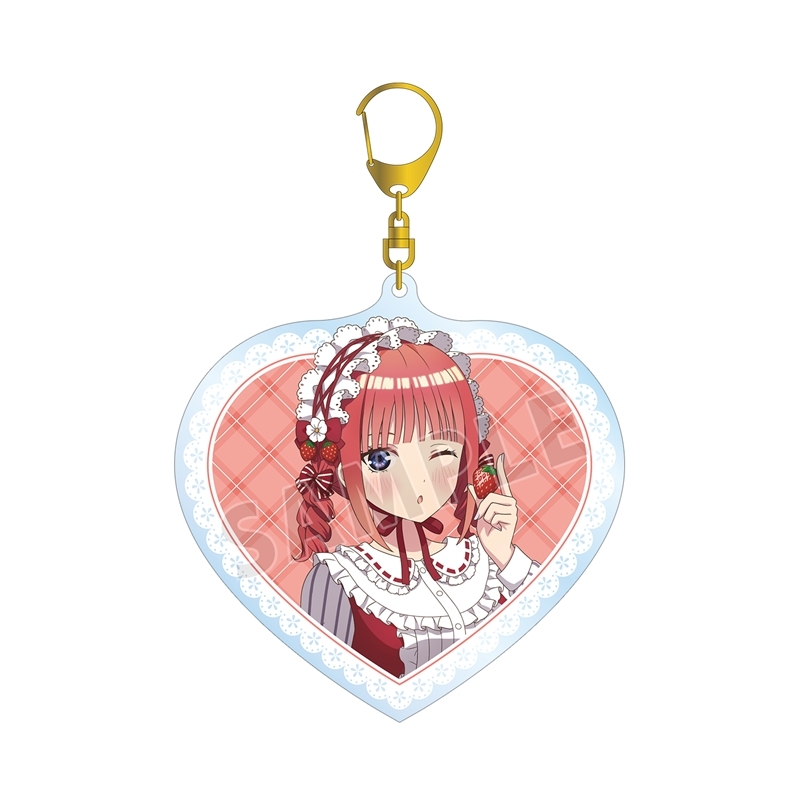 【グッズ-キーホルダー】五等分の花嫁＊ 描き下ろし 中野二乃 ショートケーキイメージコーデver. BIGアクリルキーホルダー【アニメイト先行販売】