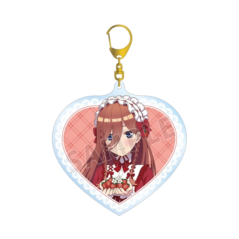 【グッズ-キーホルダー】五等分の花嫁＊ 描き下ろし 中野三玖 ショートケーキイメージコーデver. BIGアクリルキーホルダー【アニメイト先行販売】