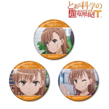 グッズ-バッチ】とある科学の超電磁砲T 御坂美琴 場面写缶バッジ3個 