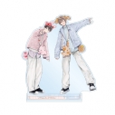 【グッズ-スタンドポップ】ハレルヤベイビー 仔縞楽々先生 描き下ろし 桜咲 冬夏&呉 都 遊園地デートver. ペアBIGアクリルスタンドの画像