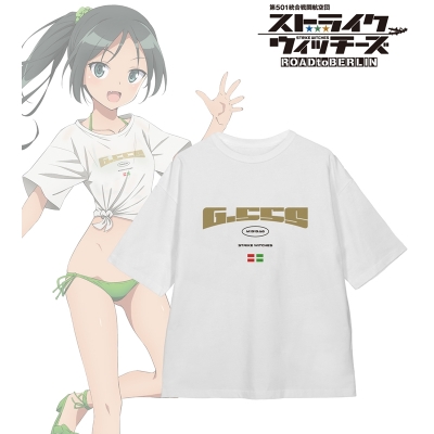 【グッズ-Tシャツ】第501統合戦闘航空団 ストライクウィッチーズ ROAD to BERLIN arti-mate 着用BIGシルエットTシャツ フランチェスカ・ルッキーニ 描き下ろし 水着ver.メンズ(サイズ/Free)【アニメイト限定】