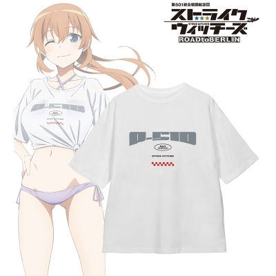 【グッズ-Tシャツ】第501統合戦闘航空団 ストライクウィッチーズ ROAD to BERLIN arti-mate 着用BIGシルエットTシャツ シャーロット・E・イェーガー 描き下ろし 水着ver.メンズ(サイズ/Free)【アニメイト限定】