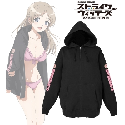 【グッズ-ジャンパー・コート】第501統合戦闘航空団 ストライクウィッチーズ ROAD to BERLIN arti-mate 着用ジップパーカー リネット・ビショップ 描き下ろし 水着ver.メンズ(サイズ/Free)【アニメイト限定】