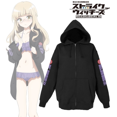 【グッズ-ジャンパー・コート】第501統合戦闘航空団 ストライクウィッチーズ ROAD to BERLIN arti-mate 着用ジップパーカー ペリーヌ・クロステルマン 描き下ろし 水着ver.メンズ(サイズ/Free)【アニメイト限定】