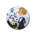 【グッズ-バッチ】デジモンアドベンチャー 描き下ろし 石田ヤマト&ガブモン メイド&執事ver. 100mm缶バッジの画像