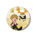 【グッズ-バッチ】デジモンアドベンチャー 描き下ろし 高石タケル&パタモン メイド&執事ver. 100mm缶バッジの画像