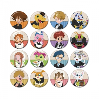 グッズ-バッチ】デジモンアドベンチャー 描き下ろし メイド&執事ver 