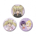 【グッズ-バッチ】TVアニメ『しゅごキャラ!』 ほしな 歌唄&セラフィックチャーム&イル&エル グリッター缶バッジ3個セットの画像