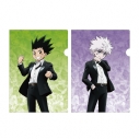 【グッズ-クリアファイル】HUNTER×HUNTER 描き下ろし スーツ(戦闘後)ver. A4クリアファイル2枚セット ver.A【アニメイト先行販売】の画像