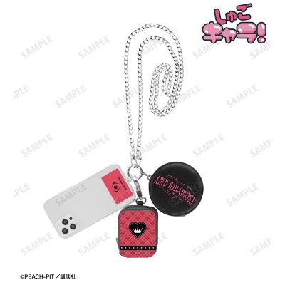 【グッズ-ポーチ】しゅごキャラ! 日奈森 あむ ar-Unity モチーフ柄 3連ショルダーポーチ