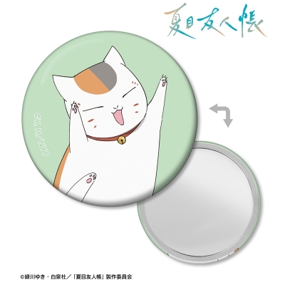 【グッズ-ミラー】夏目友人帳 描き下ろしイラスト ニャンコ先生 A シャボン玉ver. 缶ミラー