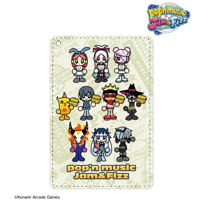 【グッズ-パスケース】pop'n music Jam&Fizz 集合 1ポケットパスケース