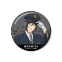 【グッズ-バッチ】アニメ『黒執事 -緑の魔女編-』 描き下ろし セバスチャン・ミカエリス 駅員ver. 100mm缶バッジの画像
