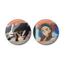 【グッズ-バッチ】遊☆戯☆王5D's クロウ・ホーガン 場面写グリッター缶バッジ2個セットの画像