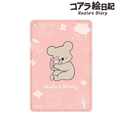 【グッズ-パスケース】アニメ「コアラ絵日記」 コアラさん&くまちゃん 1ポケットパスケース