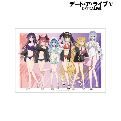 【グッズ-ポスター】アニメ「デート・ア・ライブV」 描き下ろし 集合 ビーチデートver. A3マット加工ポスター