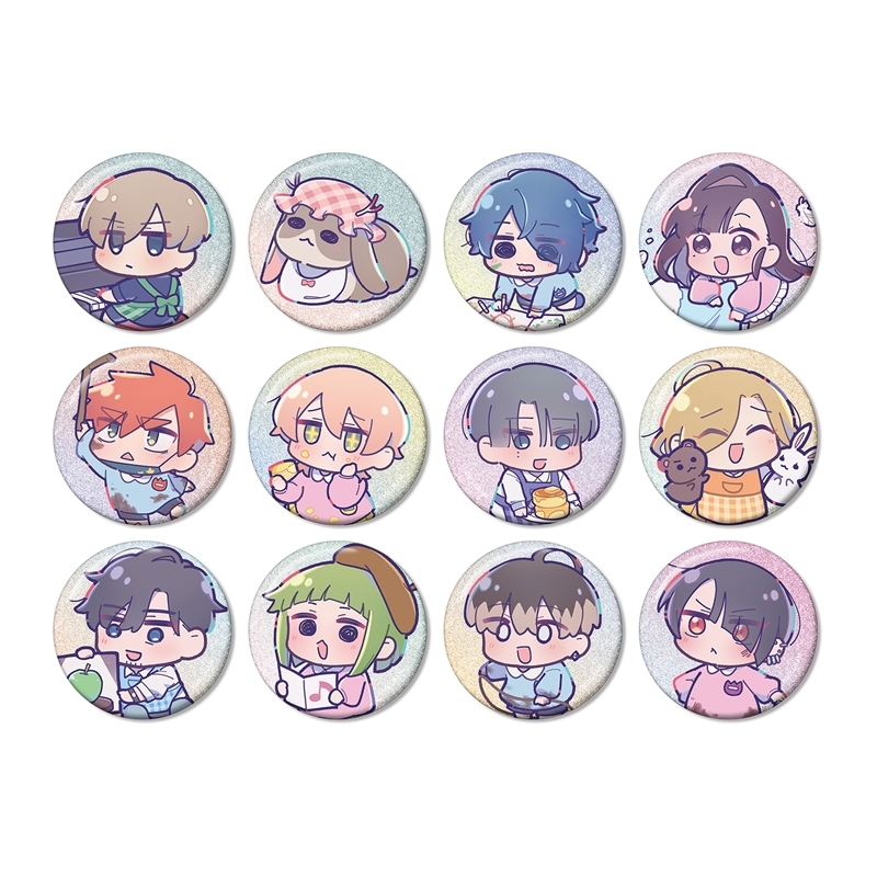 【グッズ-バッチ】MILGRAM -ミルグラム- 描き下ろし ミニグラム 幼稚園ver. トレーディンググリッター缶バッジ【特典付】