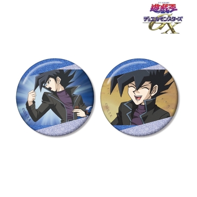 【グッズ-バッチ】遊☆戯☆王デュエルモンスターズGX 万丈目準 場面写グリッター缶バッジ2個セット