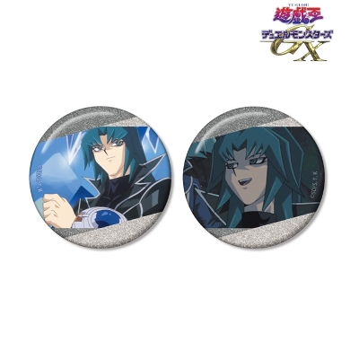 【グッズ-バッチ】遊☆戯☆王デュエルモンスターズGX ヘルカイザー亮 場面写グリッター缶バッジ2個セット