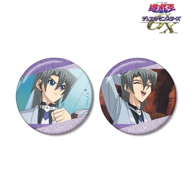 【グッズ-バッチ】遊☆戯☆王デュエルモンスターズGX エド・フェニックス 場面写グリッター缶バッジ2個セット