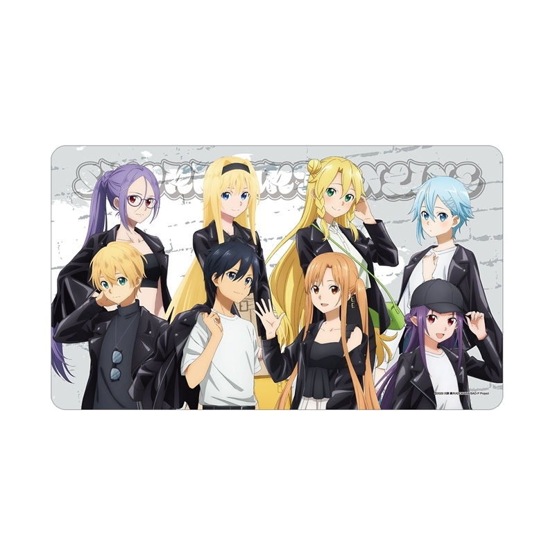 【グッズ-デスクマット】ソードアート・オンライン 描き下ろし 集合 ライダースジャケットver. マルチデスクマット