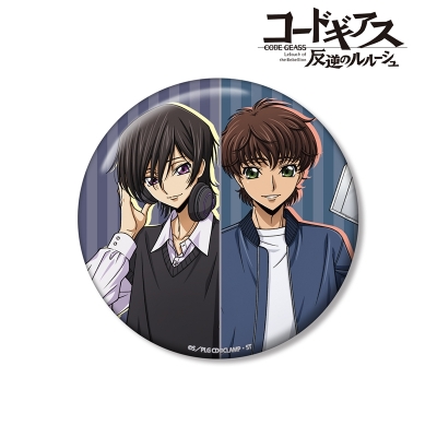 【グッズ-バッチ】コードギアス 反逆のルルーシュ 描き下ろし ルルーシュ&スザク 音楽ver. 100mm缶バッジ