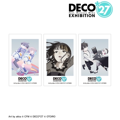 【グッズ-カード】DECO*27 feat.初音ミク EXHIBITION Produced by DECO*27 / OTOIRO キービジュアル イラストカード3枚セット ver.C