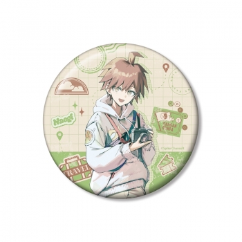 グッズ-バッチ】ダンガンロンパシリーズ 緜さんイラスト 苗木誠 私服で 
