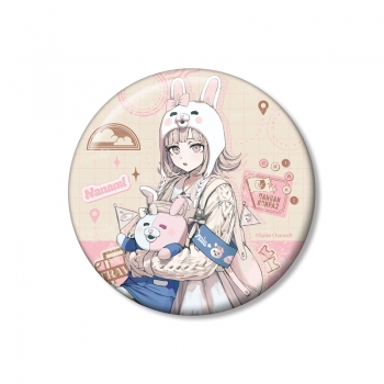 グッズ-バッチ】ダンガンロンパシリーズ 緜さんイラスト 七海千秋 私服 