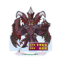 【グッズ-スタンドポップ】遊☆戯☆王デュエルモンスターズGX D-HERO Bloo-D トゥーン・ワールド テイストデフォルメ パーツ付きBIGアクリルスタンドの画像