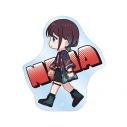 【グッズ-ステッカー】ガールズバンドクライ 井芹 仁菜 ちびとこ クリアダイカットステッカーの画像