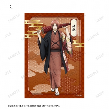 グッズ-ブロマイド】銀魂 描き下ろし 神威 片面花柄和装ver 