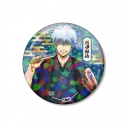 【グッズ-バッチ】銀魂 描き下ろし 坂田銀時 片面花柄和装ver. ホログラム75mm缶バッジの画像