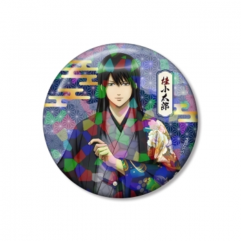 グッズ-バッチ】銀魂 描き下ろし 桂小太郎 片面花柄和装ver 