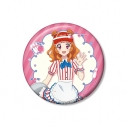 【グッズ-バッチ】アイカツ! 10th STORY ~未来へのSTARWAY~ 描き下ろし 大空あかり レトロストライプver. 100mm缶バッジの画像